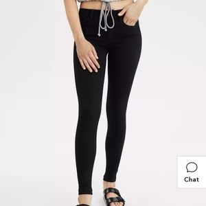 black jeggings american eagle size 4 long